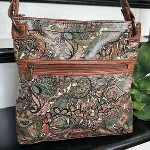 Sakroots Multicolor Floral Print Crossbody Shoulder Purse – Adjustable Strap,